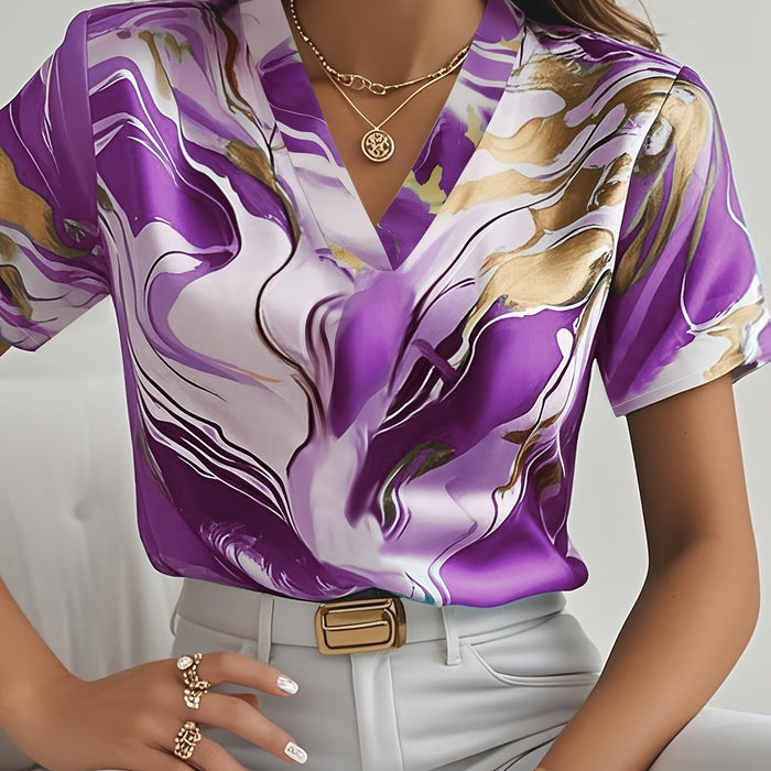 Artful Swirl-Print bluzka
