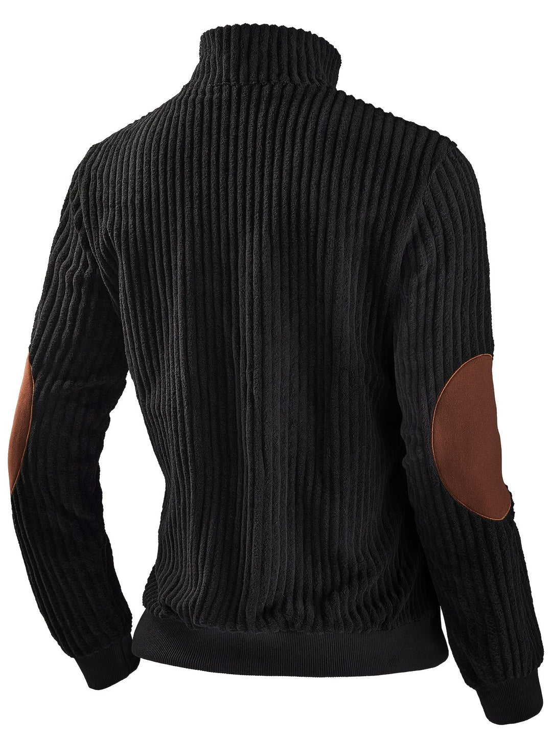 Prążkowany zamek 1/4 sweter