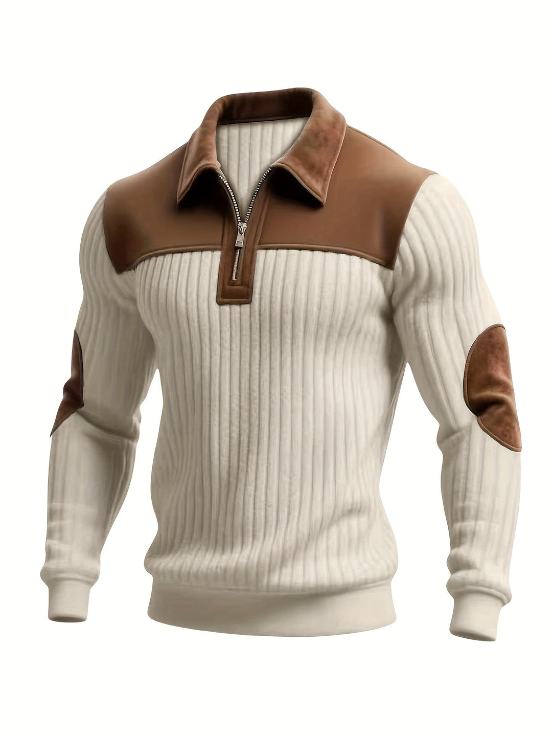 Two-Tone zamek 1/4 sweter