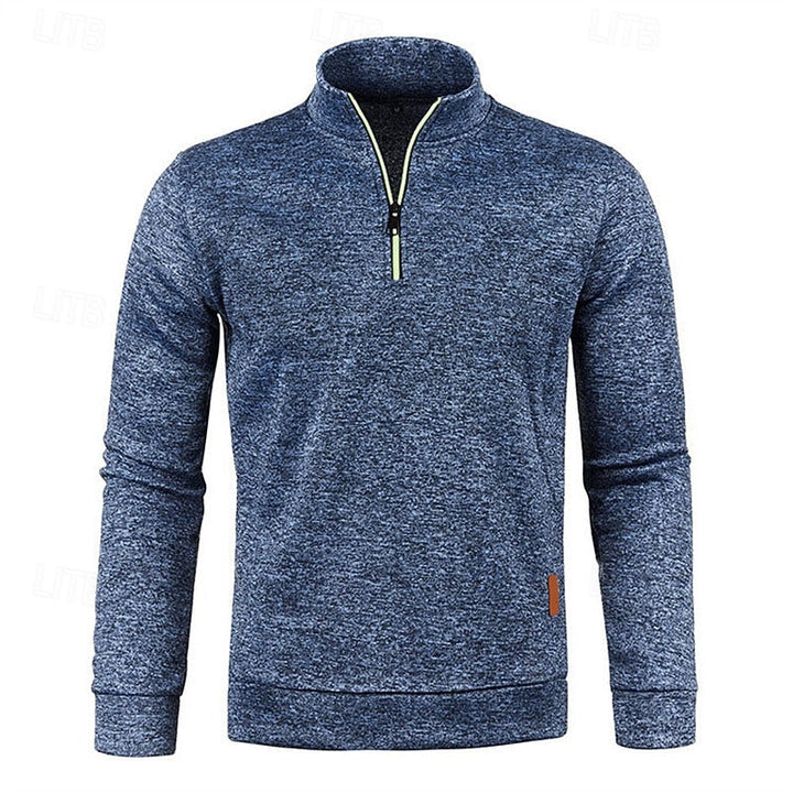 Zamek 1/4 fakturowany sweter sweter
