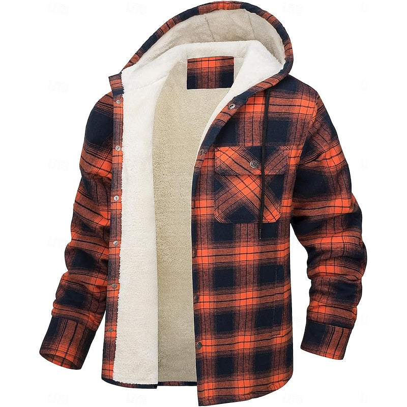 Z kapturem Check Overshirt