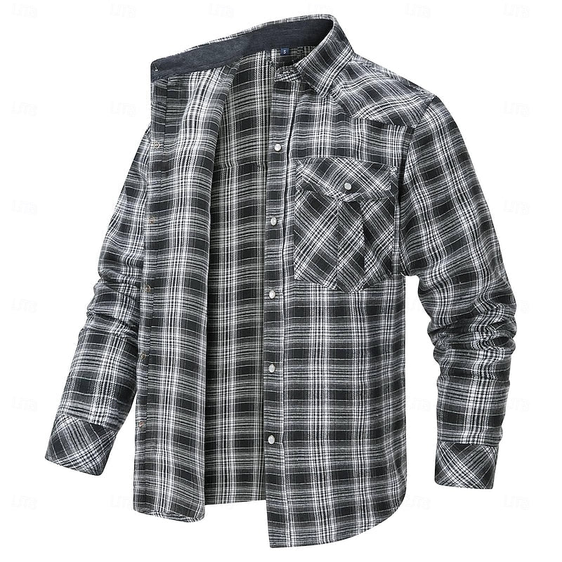 Solidny krata Overshirt
