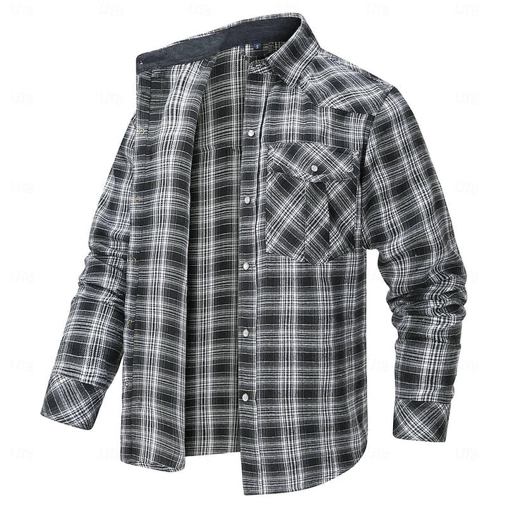 Solidny krata Overshirt