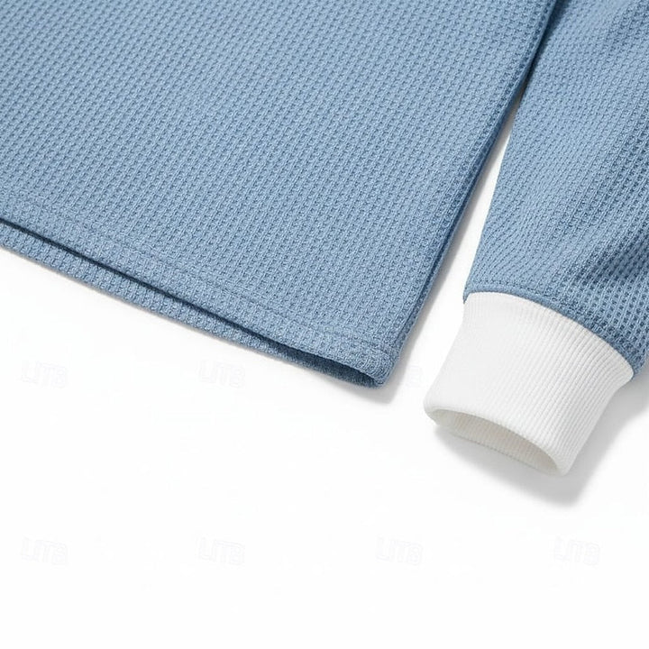 Colorblock długi-rękaw Henley