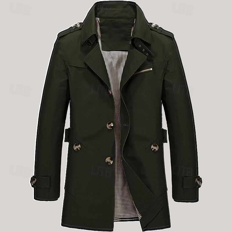 Elegancki Single-Breasted Trench płaszcz
