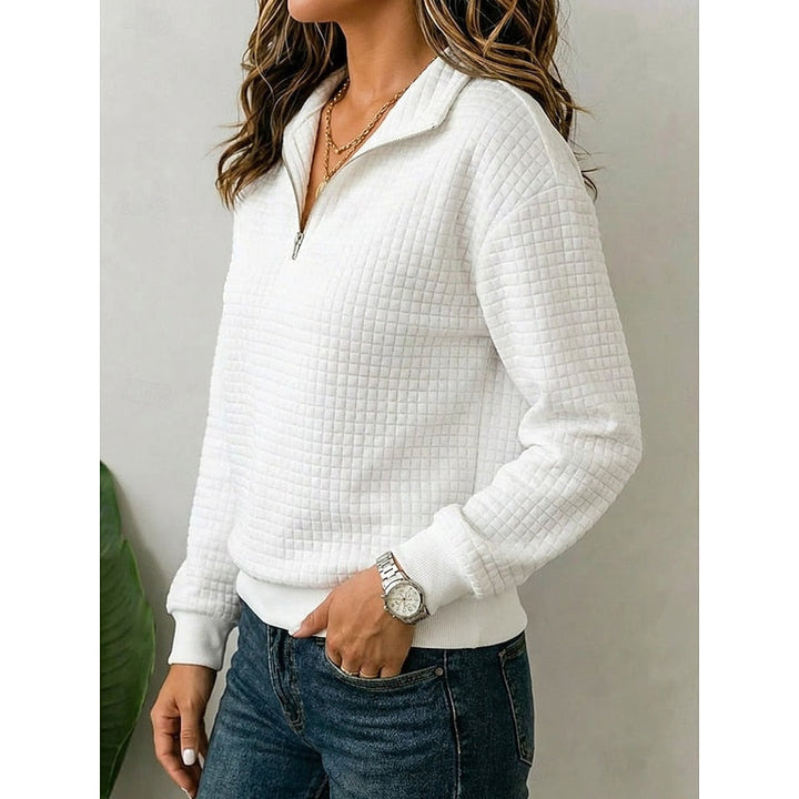 Fakturowany zamek 1/4 sweter