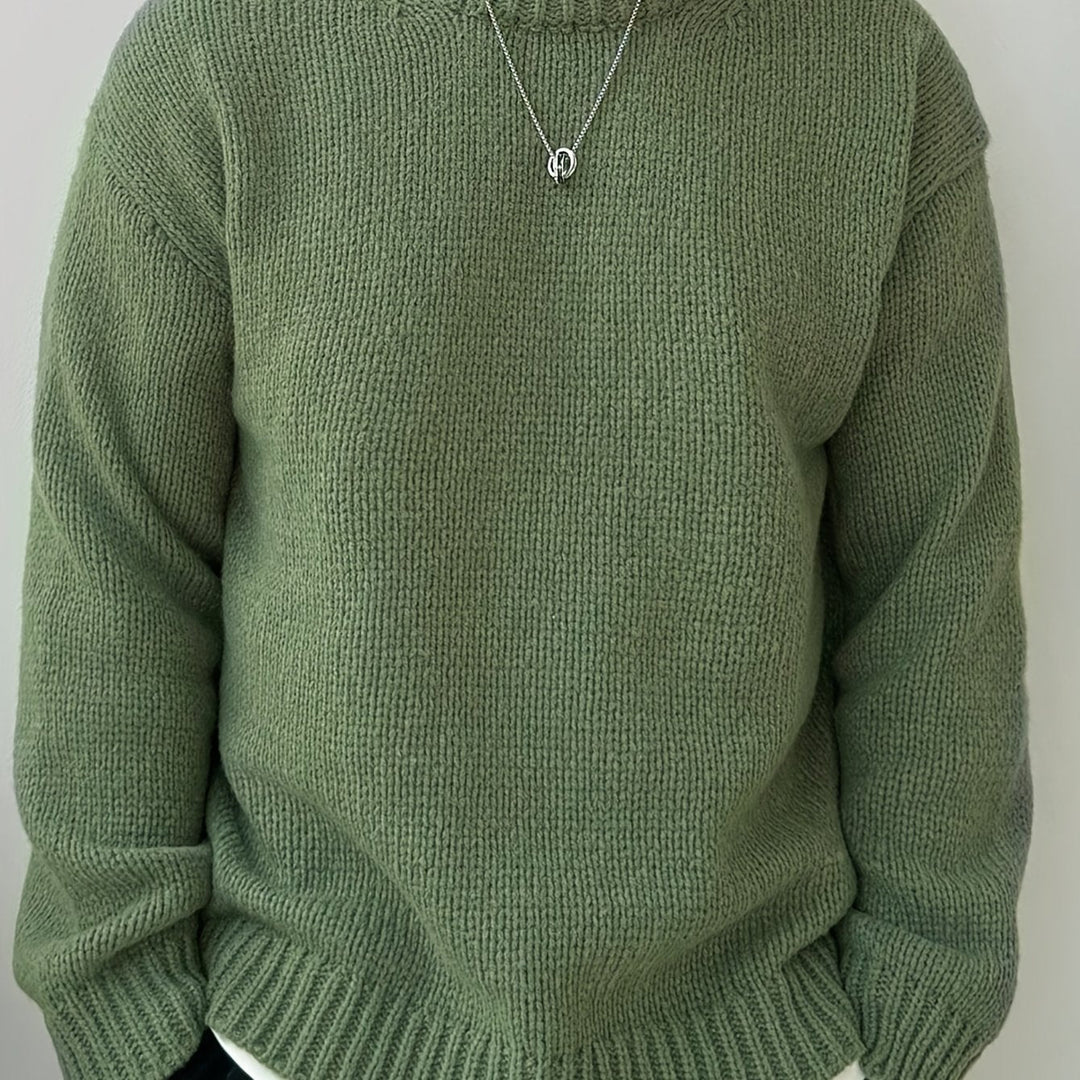 Swobodny Drop-Shoulder sweter