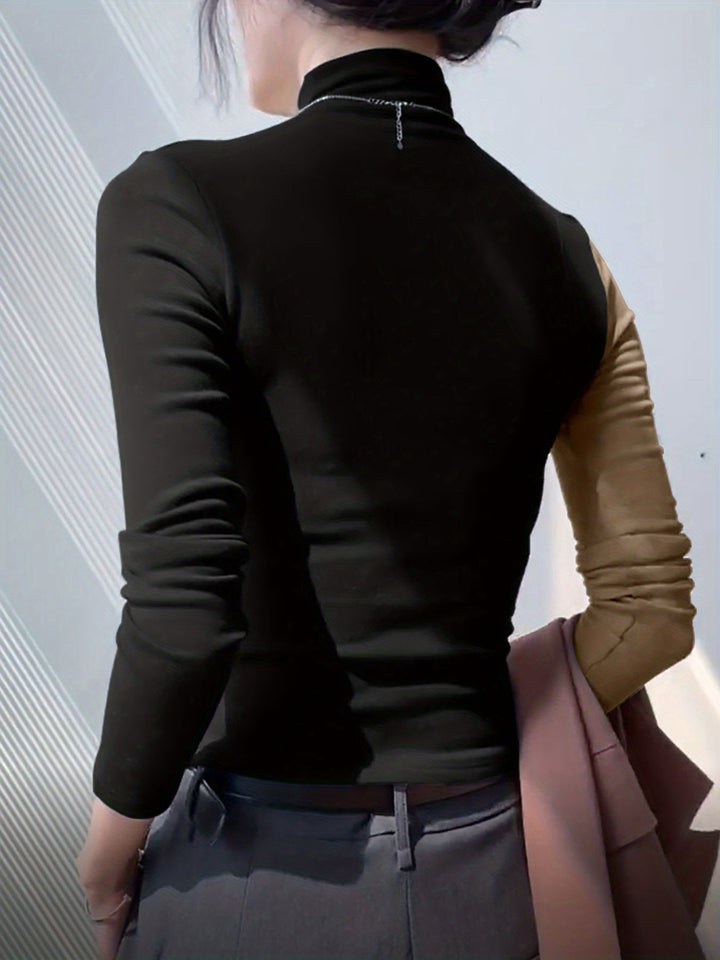 Cutout imitacja szyja top