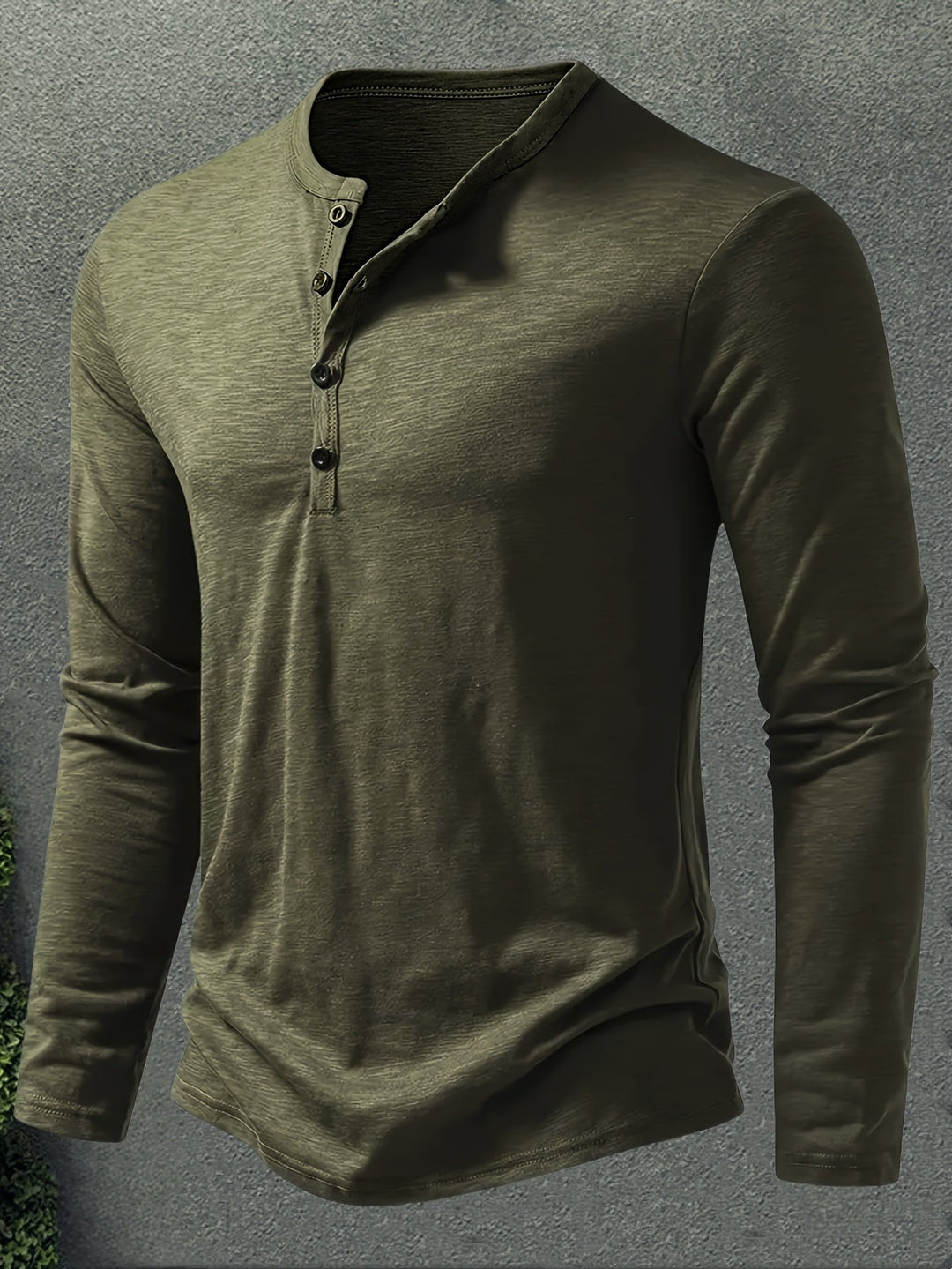 Klasyczny Button-Placket Henley