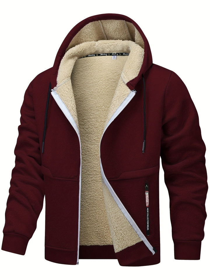 Przytulny z kapturem Zip-Up kurtka