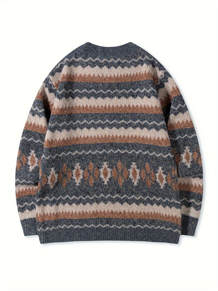 Tradycyjny wzorzysty sweter