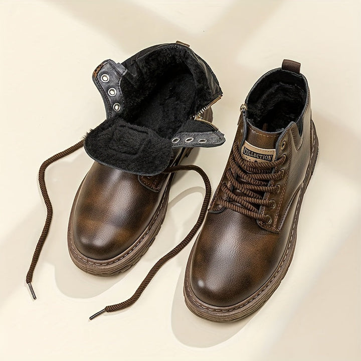 Solidny wysoki-top sznurowane buty