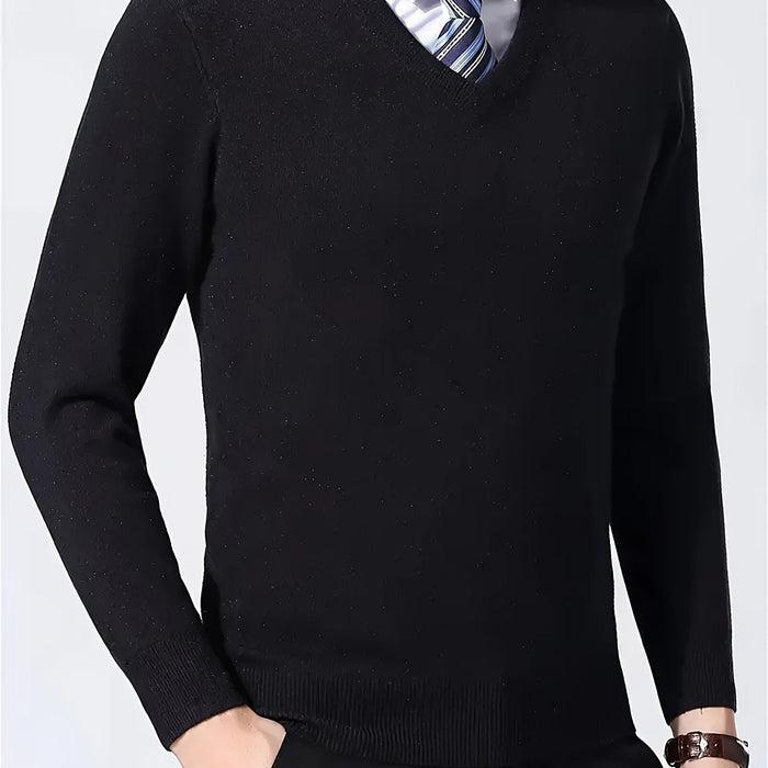 Elegancki sweter z dekoltem V