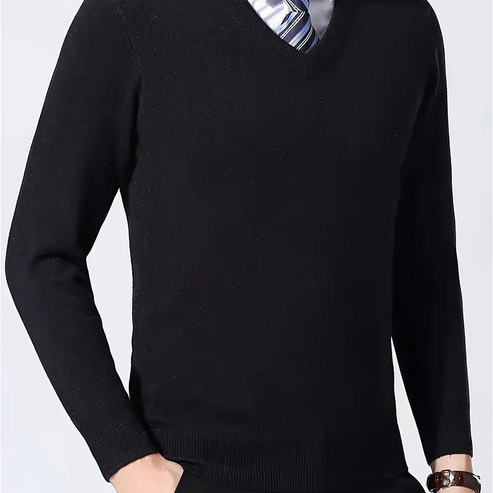 Elegancki sweter z dekoltem V