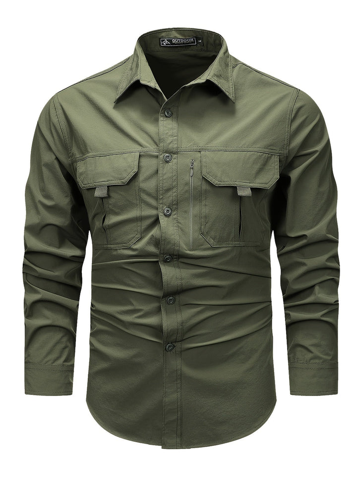 Solidny Multi-Pocket Cargo koszula