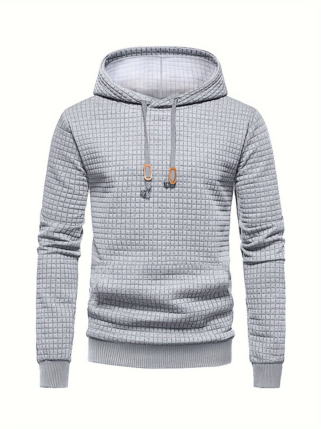 Fakturowany z kapturem bluza z kapturem wkładana przez głowę