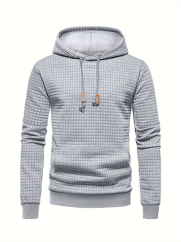Fakturowany z kapturem bluza z kapturem wkładana przez głowę
