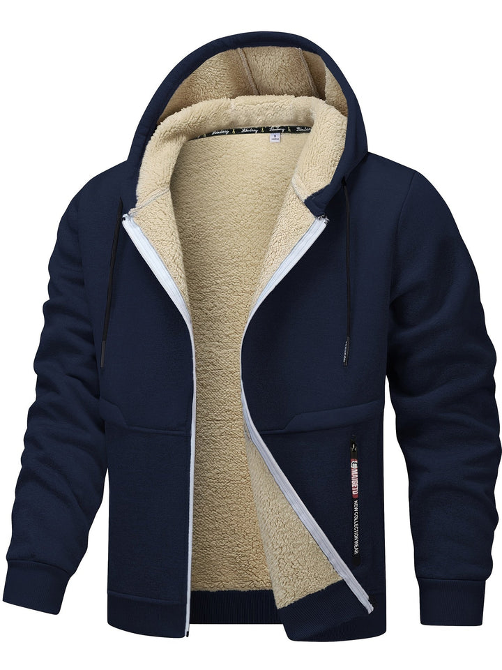 Przytulny z kapturem Zip-Up kurtka