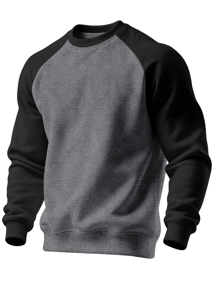 Klasyczny Raglan bluza z okrągłym dekoltem