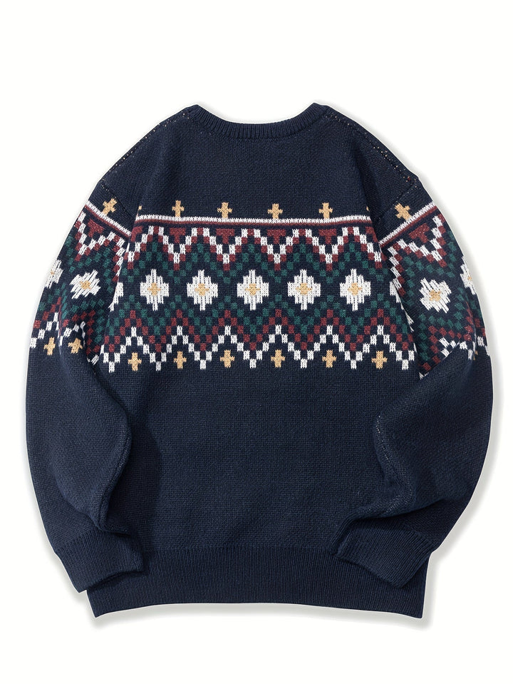 Tradycyjny wzorzysty sweter