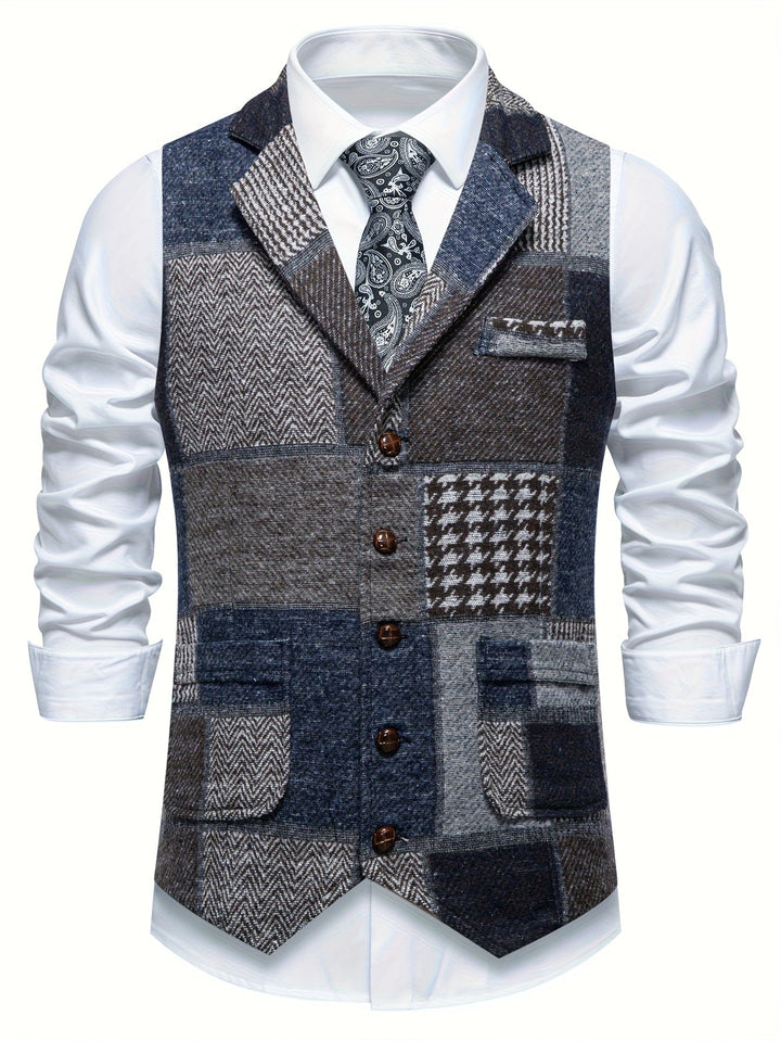 Patchwork dopasowany kamizelka
