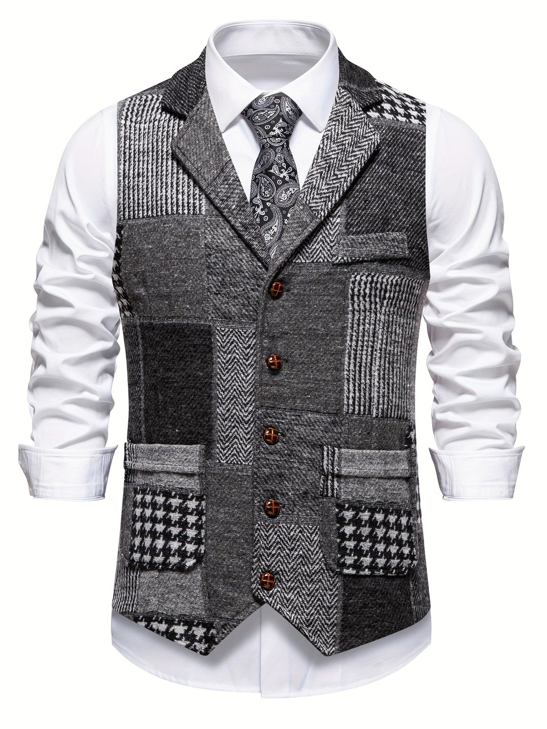 Patchwork dopasowany kamizelka