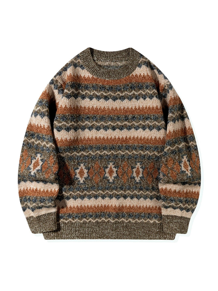 Tradycyjny wzorzysty sweter