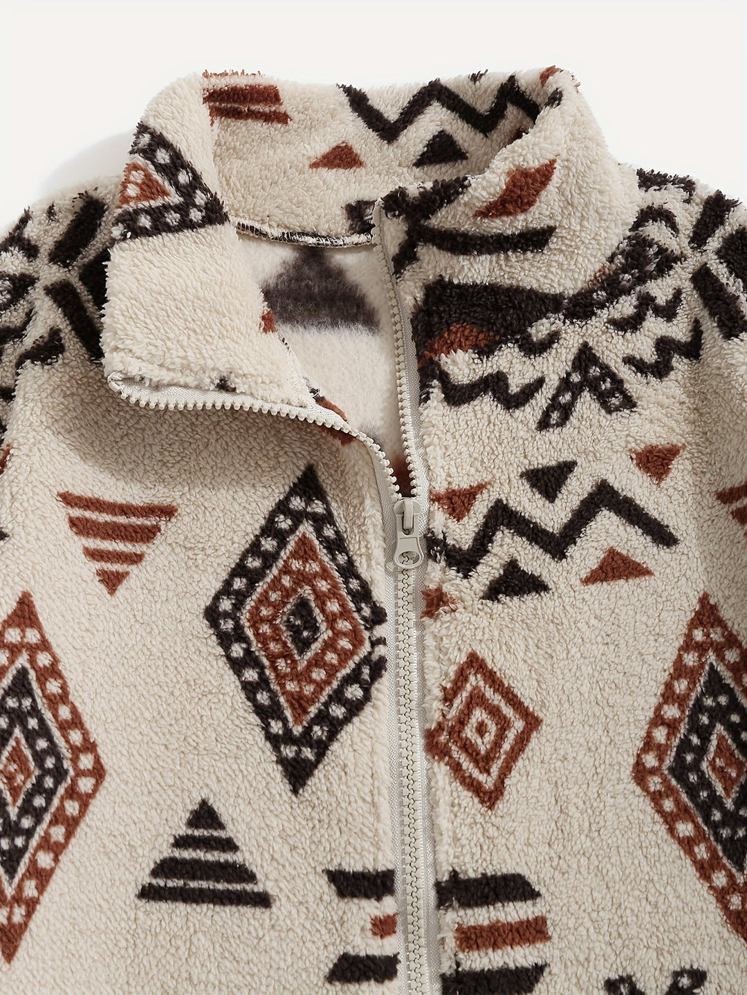 Wzorzysty Zip-Up kurtka