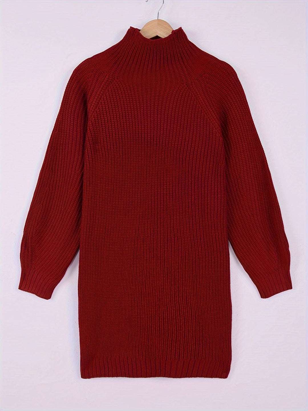 Swobodny Half-sweter z golfem sukienka