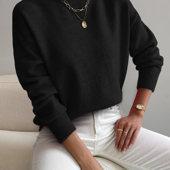Elegancki imitacja szyja sweter