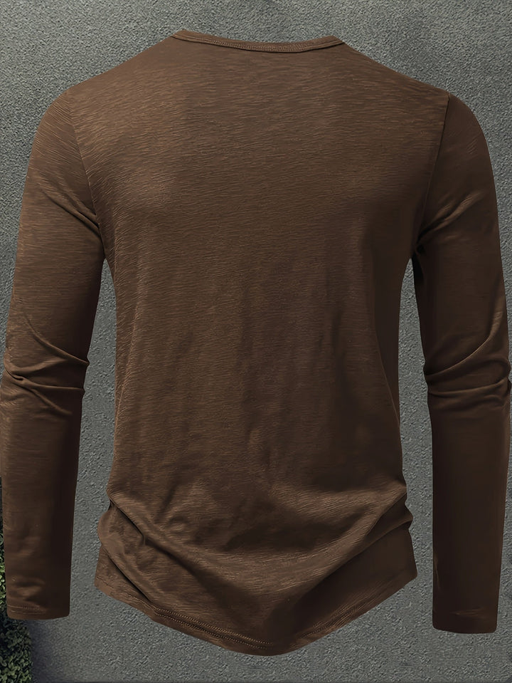Klasyczny Button-Placket Henley