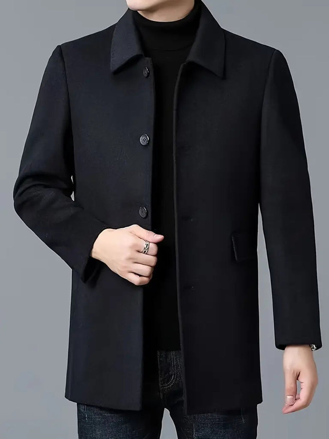 Elegancki Single-Breasted Overcoat