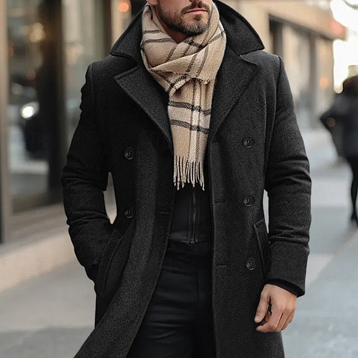 Elegancki Double-Breasted Overcoat