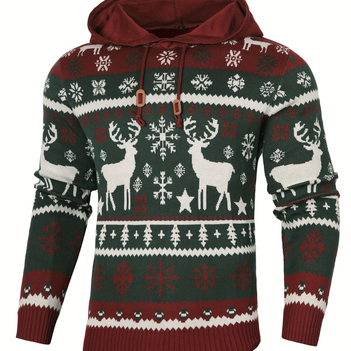 Christmas z kapturem sweter