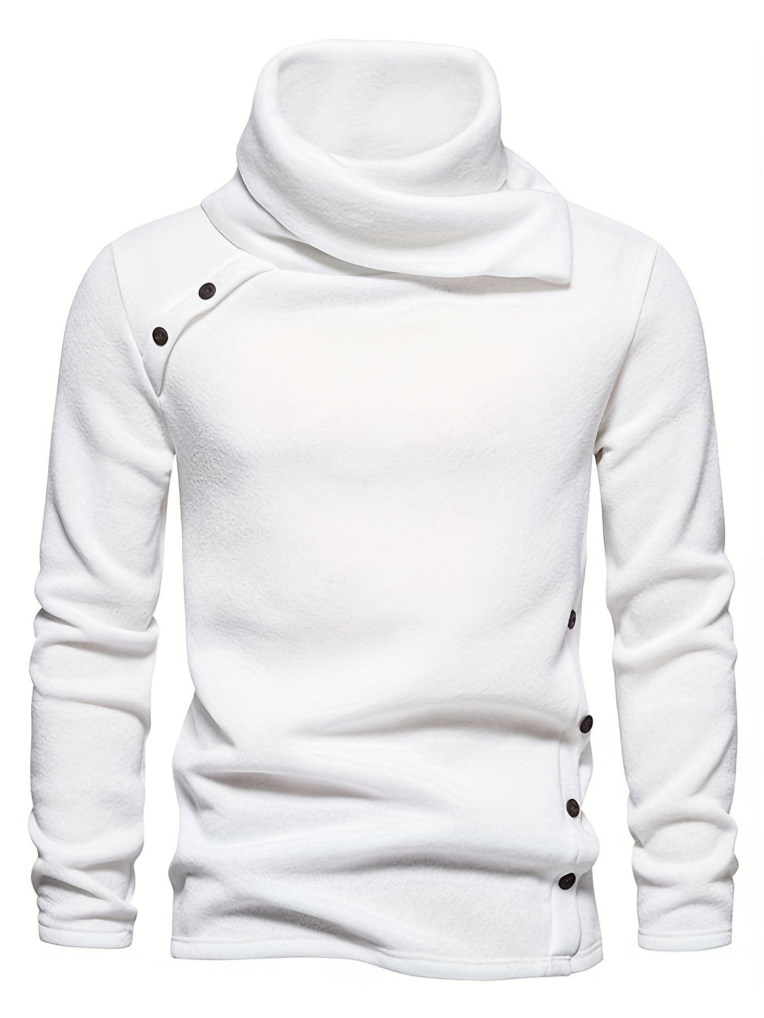Luźny kołnierz Button-Up sweter