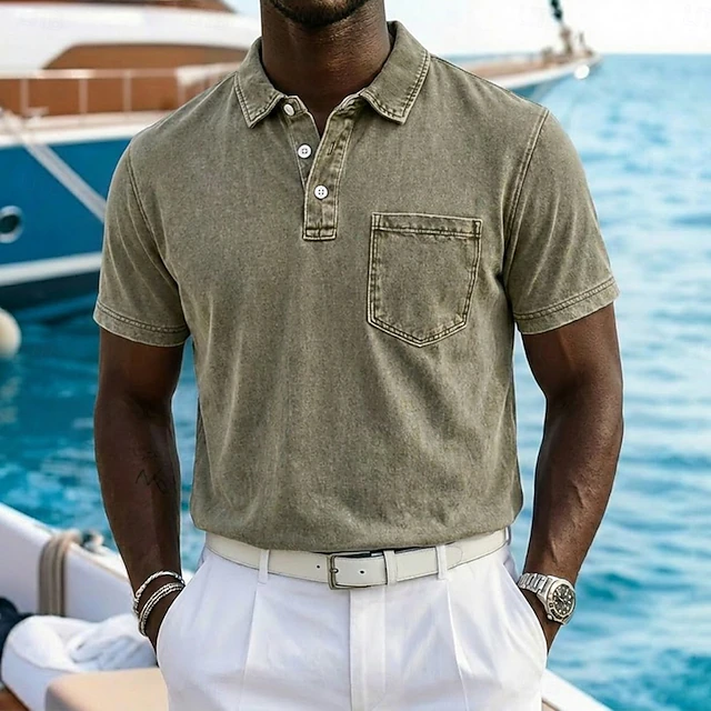 Vintage-Washed koszulka polo