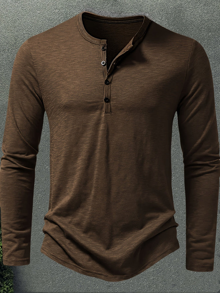 Klasyczny Button-Placket Henley