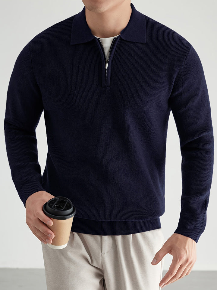 Elegancki zamek 1/4 polo sweter