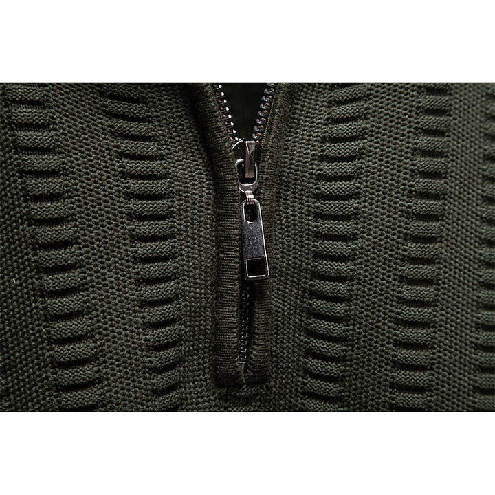 Fakturowany zamek 1/2 sweter