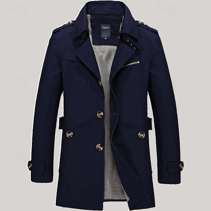 Elegancki Single-Breasted Trench płaszcz