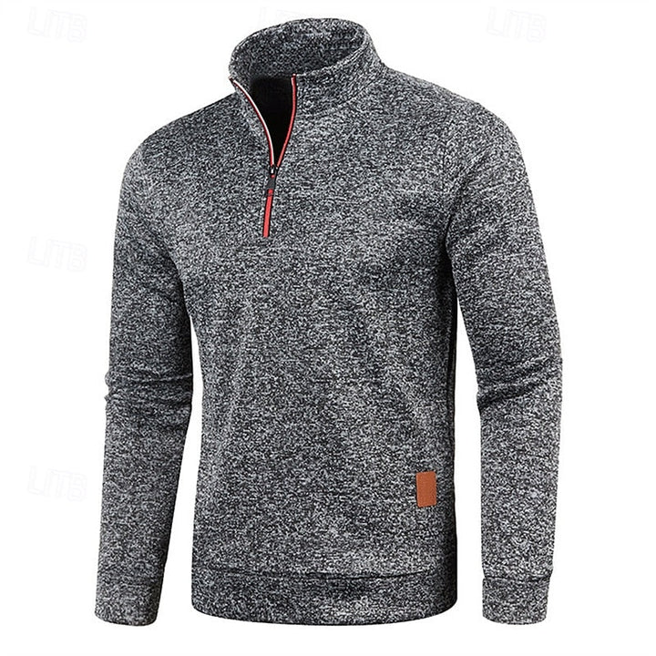 Zamek 1/4 fakturowany sweter sweter