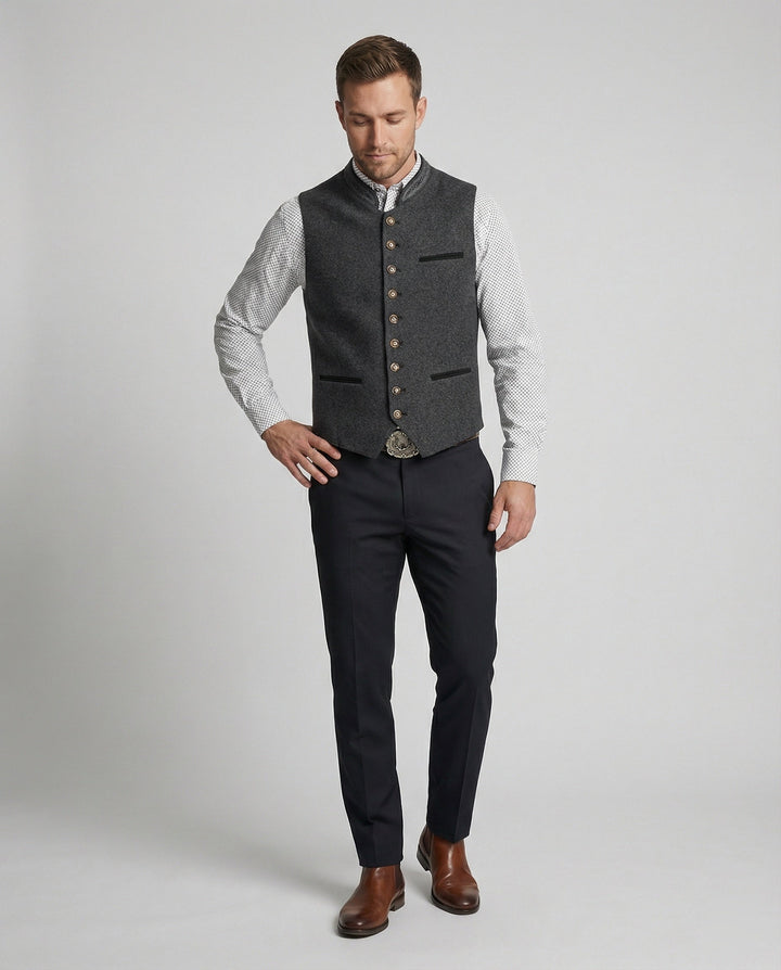 Traditional Standing-Collar kamizelka