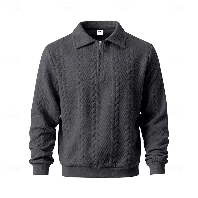 Z kołnierzem zamek 1/4 sweter