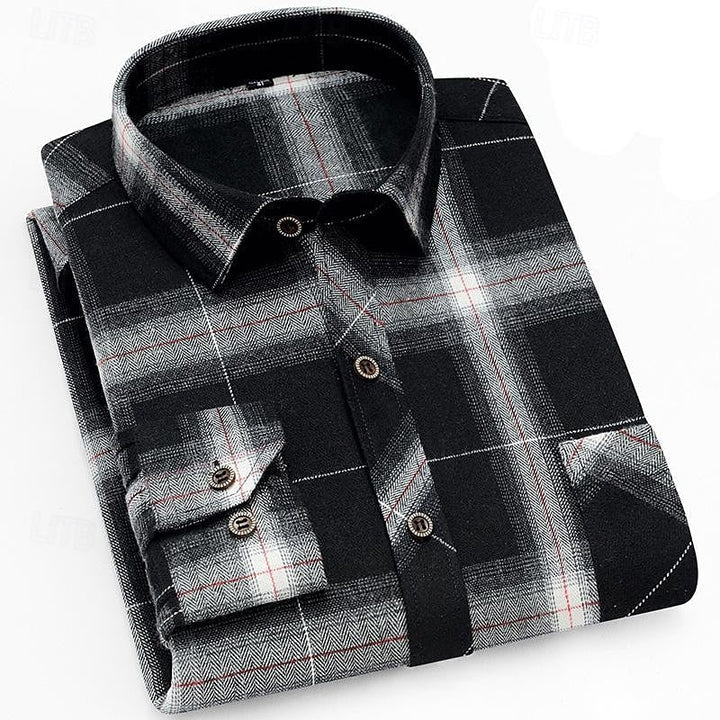 Klasyczny w kratę Overshirt