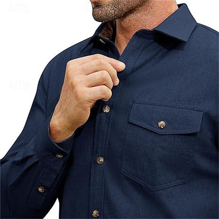 Solidny zapięcie na guziki z przodu Overshirt