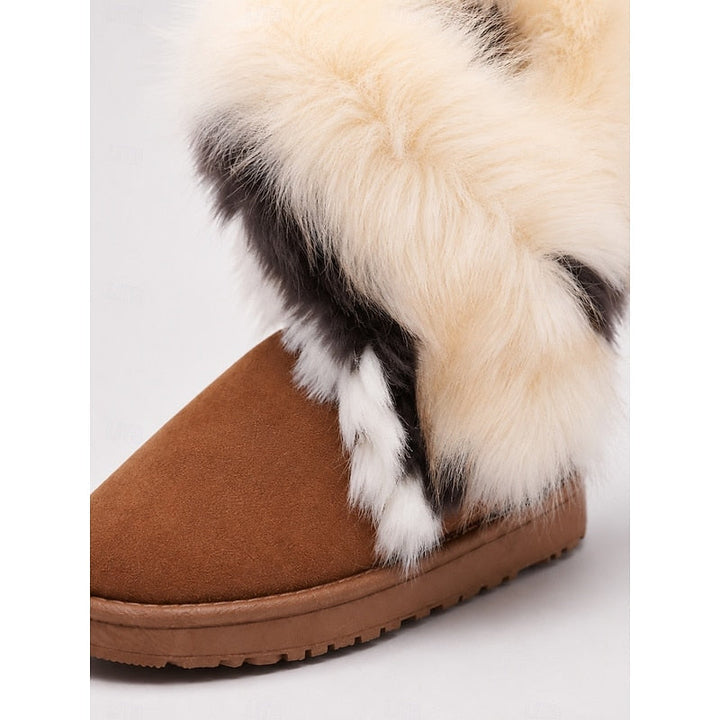 Fluffy-Trimmed buty zimowe