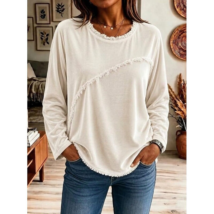 Fringe-Trim swobodny tunika