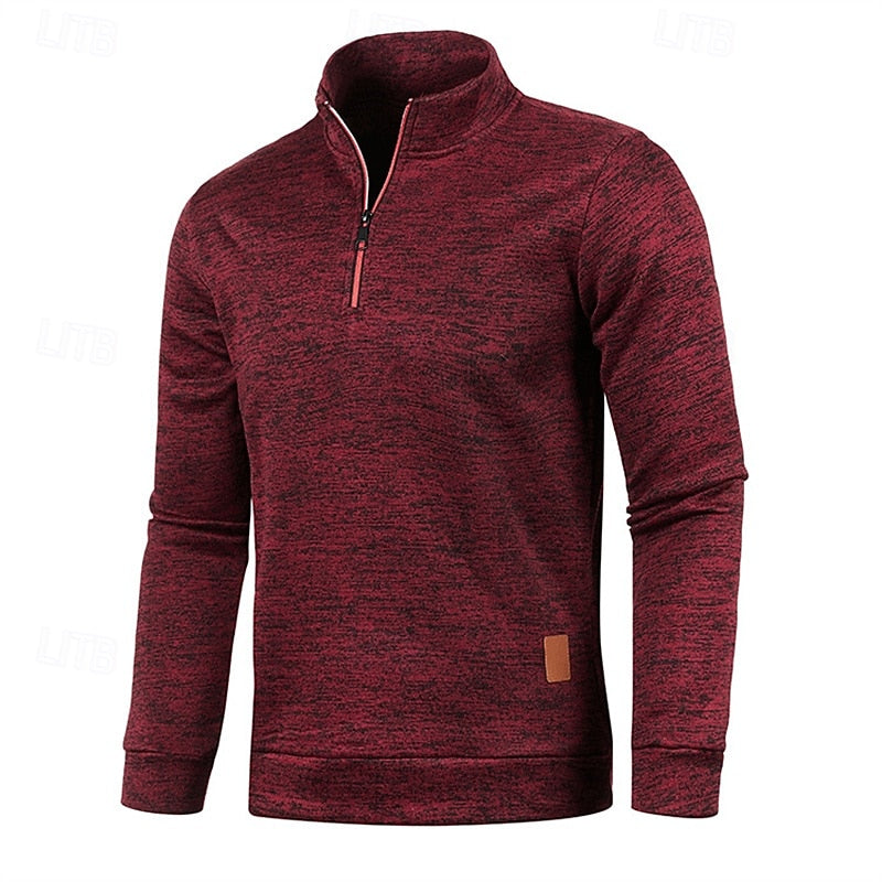Zamek 1/4 fakturowany sweter sweter