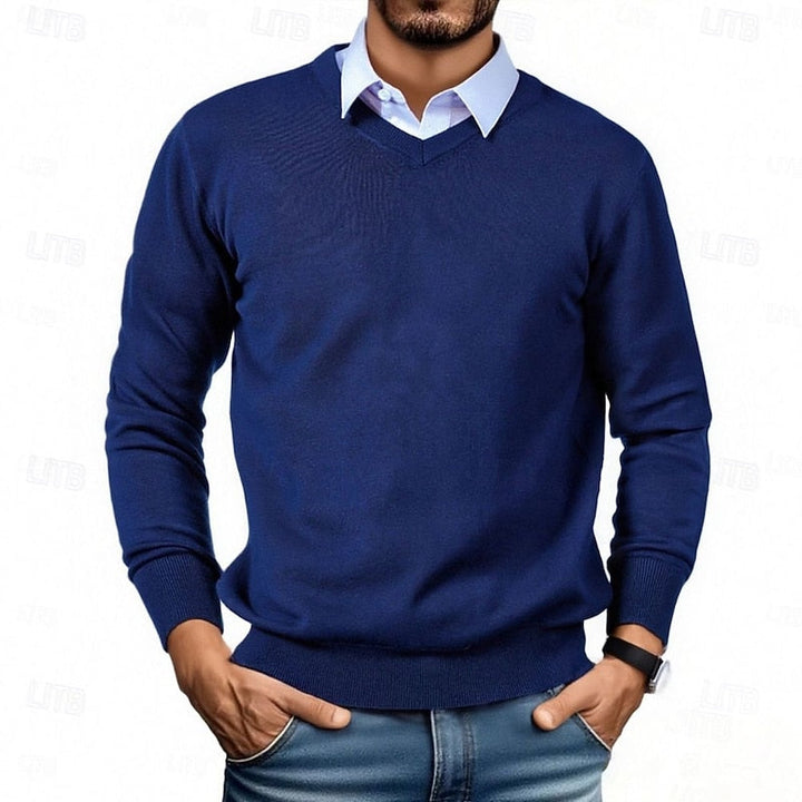 Elegancki sweter z dekoltem V