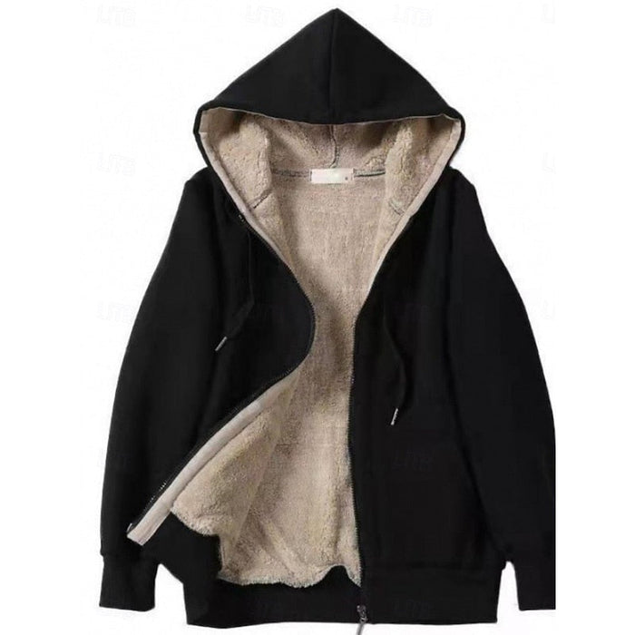 Przytulny z kapturem zamek kurtka